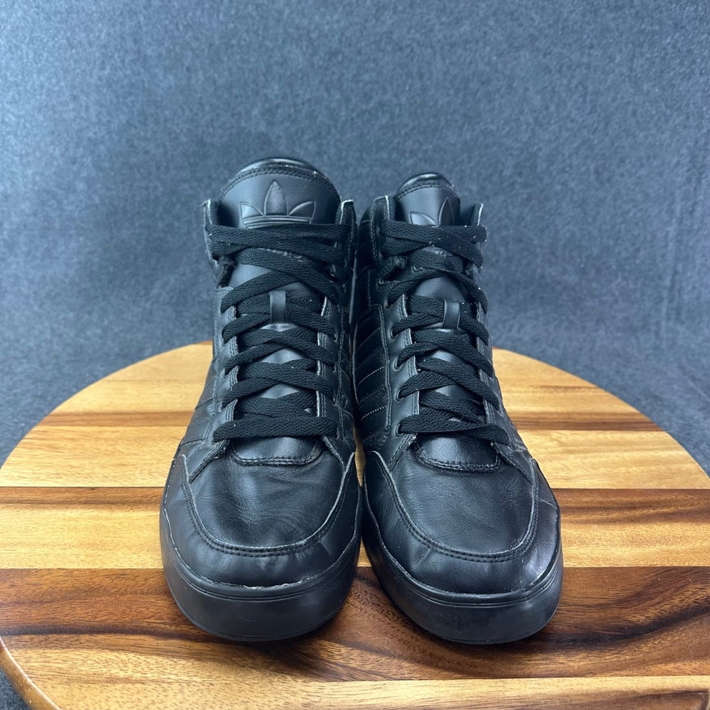 Adidas Originals Hard Hi Court AQ6800 Triple Black Mens 13 US High Top Sneaker - Picture 4 of 12
